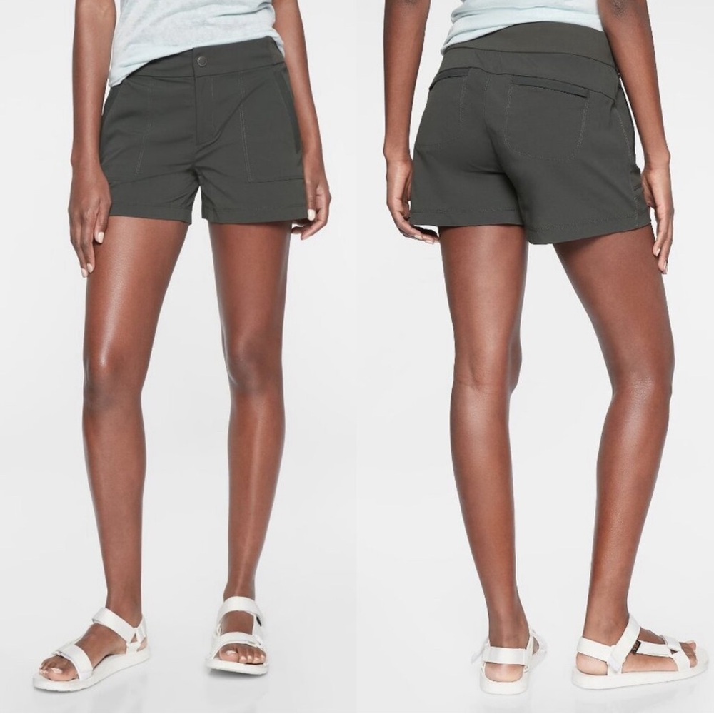 Athleta Trekkie Short 4" Arbor Olive Green | 2